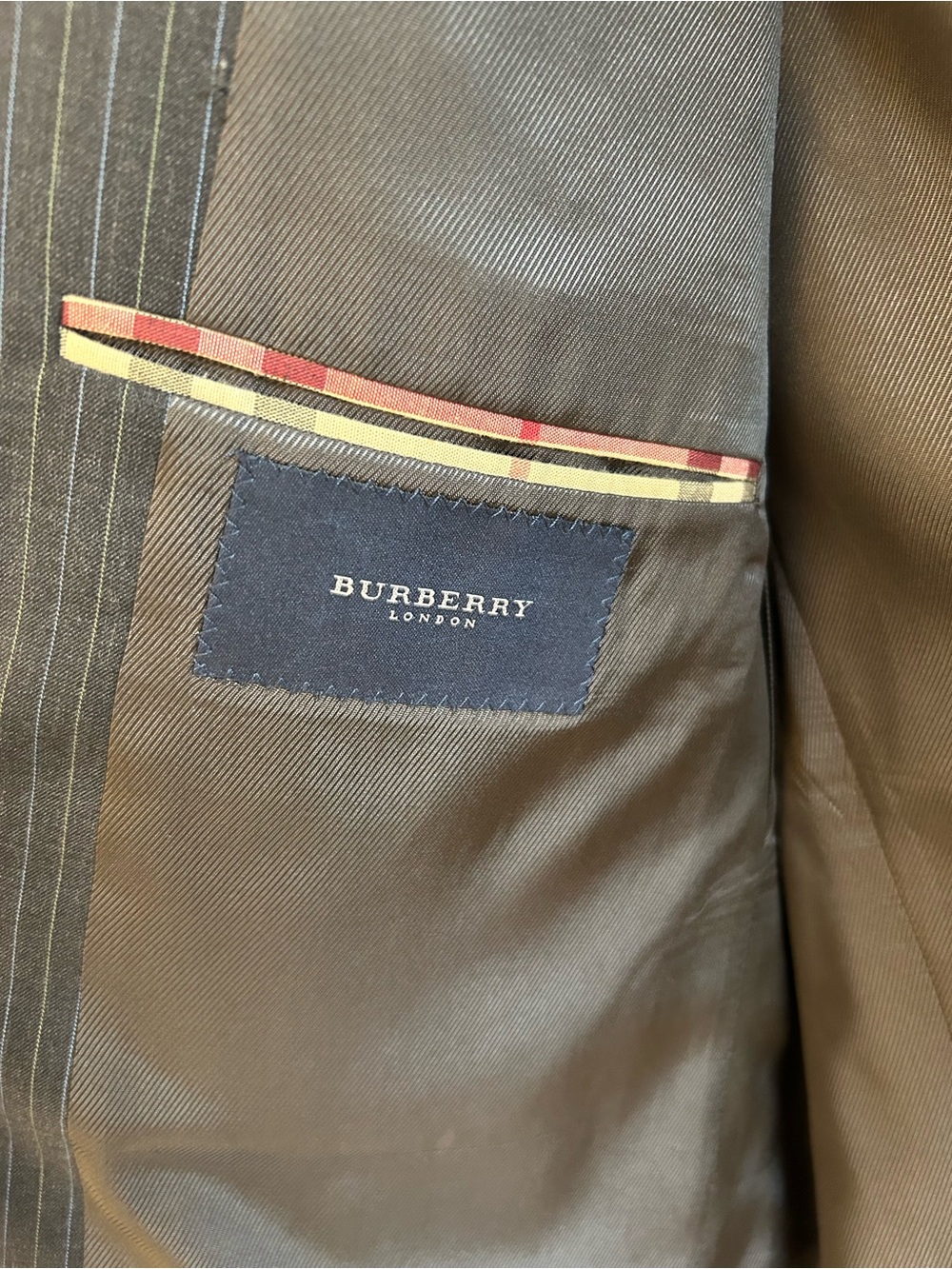 Burberry Men's Pinstripe Suit Jacket - Picture 2 of 13